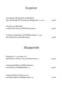 Seiten aus Speisenkarte Endstation 2023